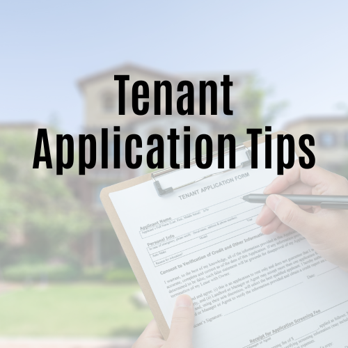 Tenant Application Tips for rental properties